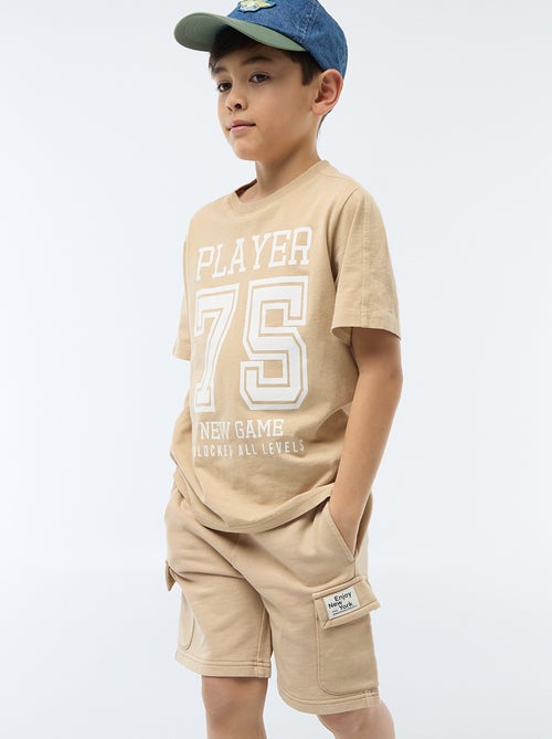 Multizakken short van joggingstof - Kiabi