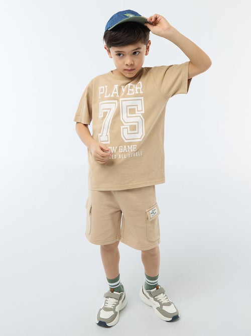 Multizakken short van joggingstof - Kiabi