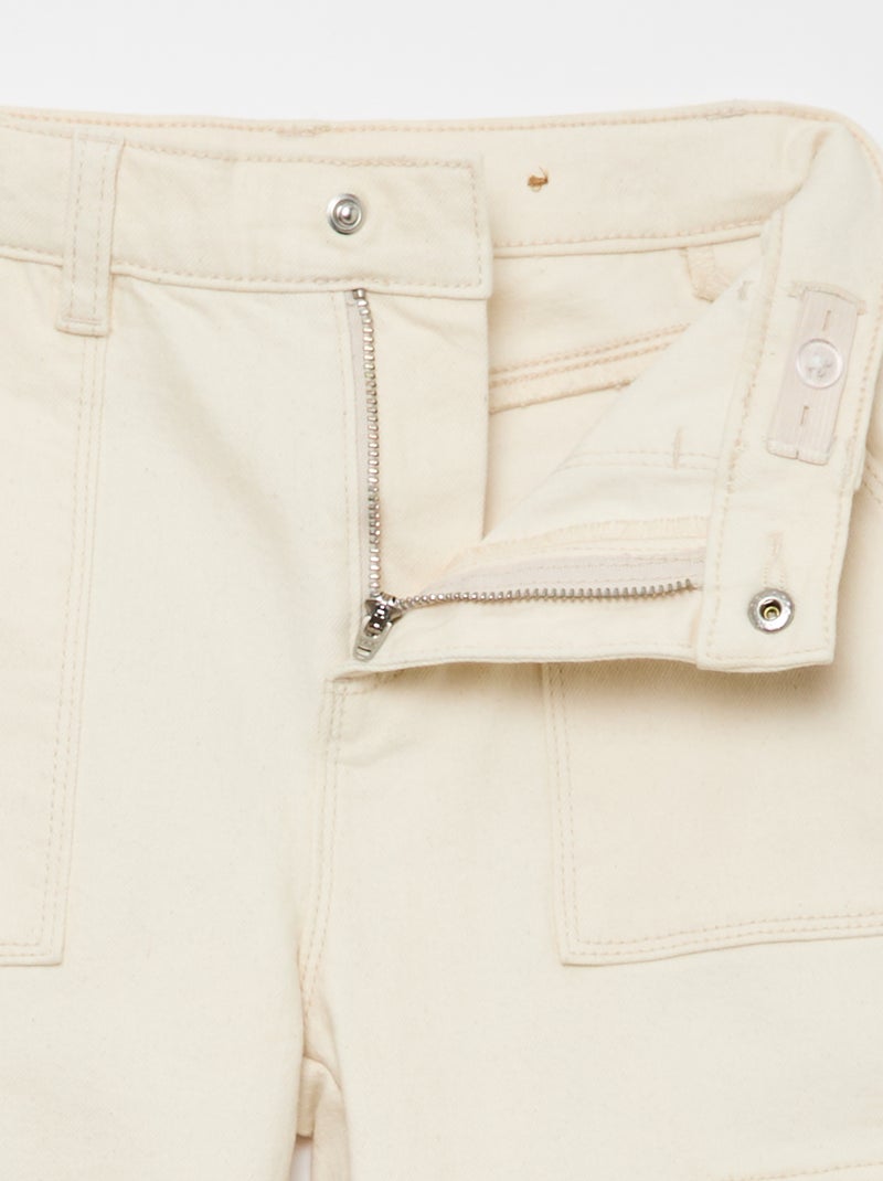 Multizakkenbroek - + Comfortabel model Wit - Kiabi