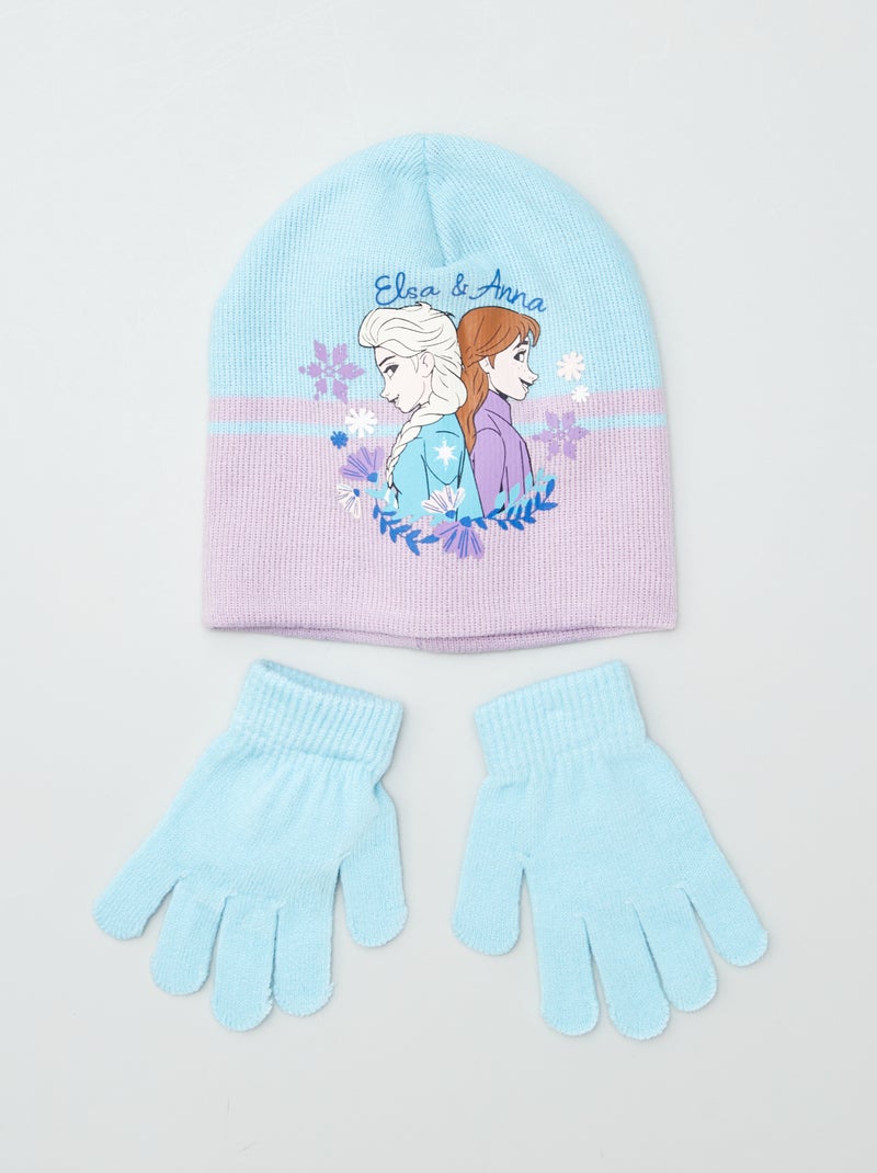 Muts + handschoenen 'Frozen' - 2-delig BLAUW - Kiabi