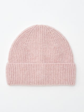 Muts met omslag en ribbelpatroontje