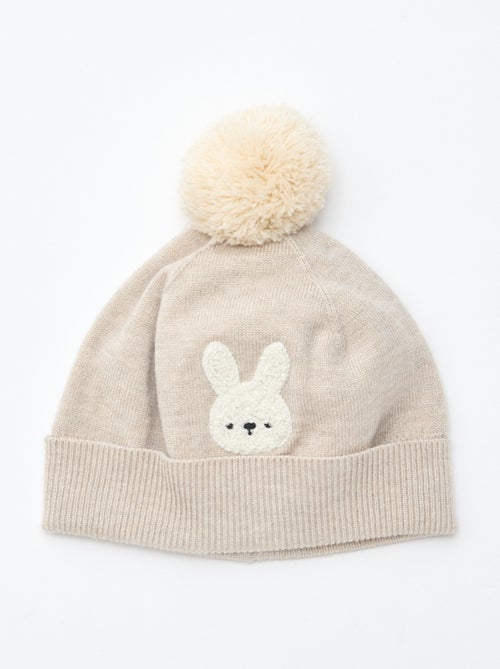 Muts van tricot met kwastje - Kiabi