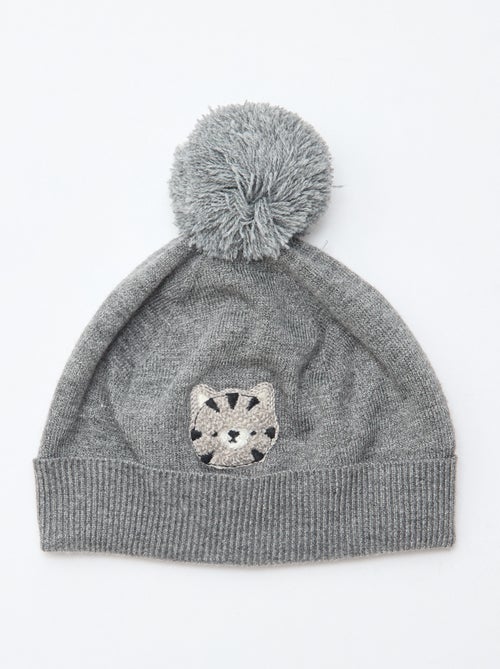 Muts van tricot met kwastje - Kiabi