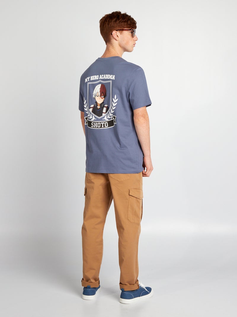 My Hero Academia-T-shirt met ronde hals BLAUW - Kiabi