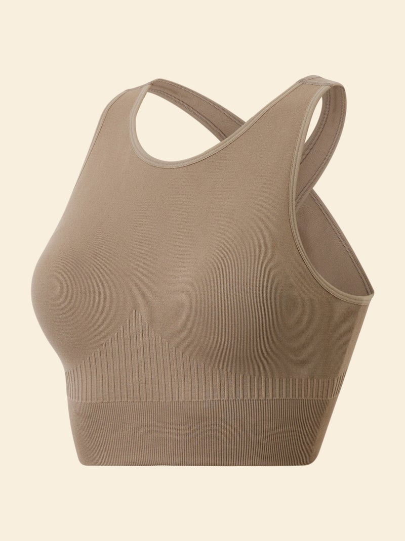 Naadloze sportbeha - (ekstract) Biege - Kiabi