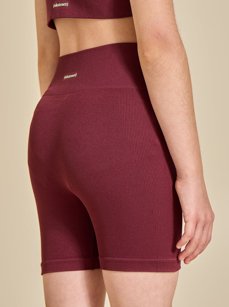 Naadloze sportfietsbroek - (ekstract) Rood - Kiabi