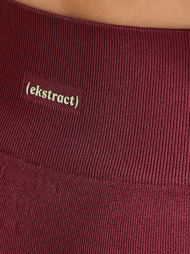 Naadloze sportfietsbroek - (ekstract) Rood - Kiabi