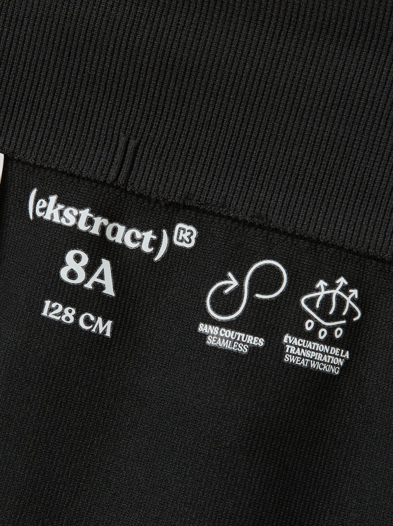 Naadloze sportfietsbroek - (ekstract) Zwart - Kiabi