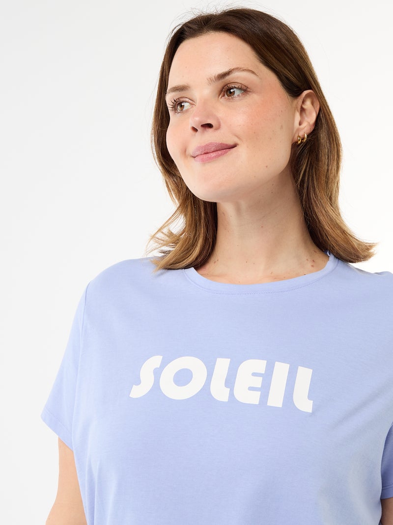 Nachthemd van jersey Blauw - Kiabi