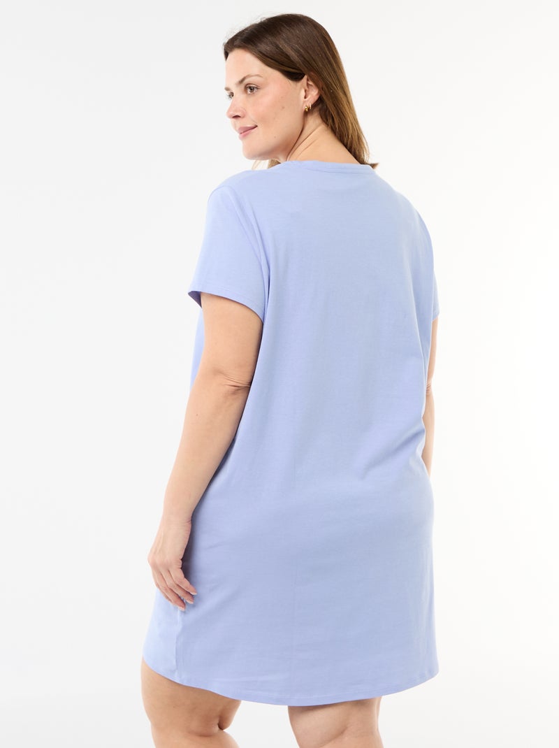 Nachthemd van jersey Blauw - Kiabi
