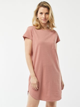 Nachthemd van linnenmix | T-shirtmodel
