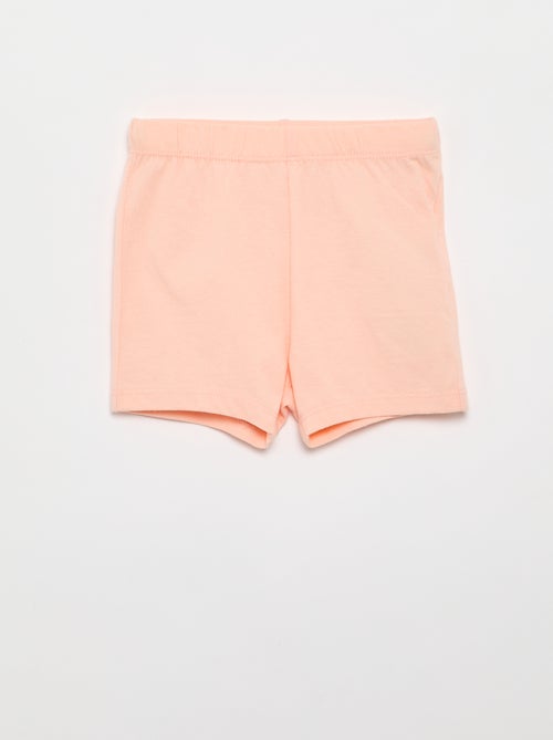 Nachtset 'Disney' - body met volantmouwtjes + short - Kiabi