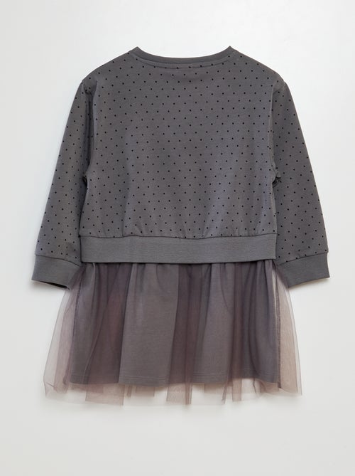 Name it | Jurk van twee soorten stof met eenhoornprint - Kiabi