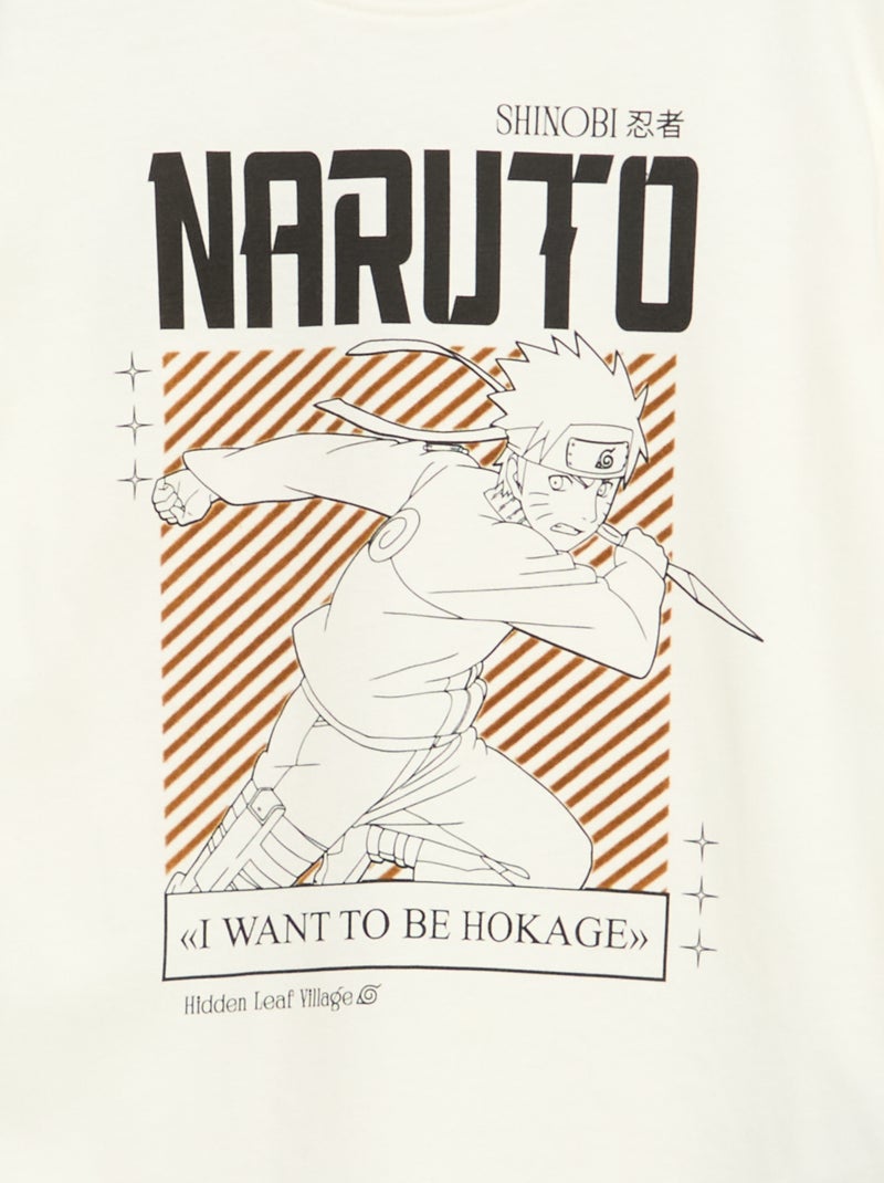 Naruto-T-shirt met lange mouw Wit - Kiabi