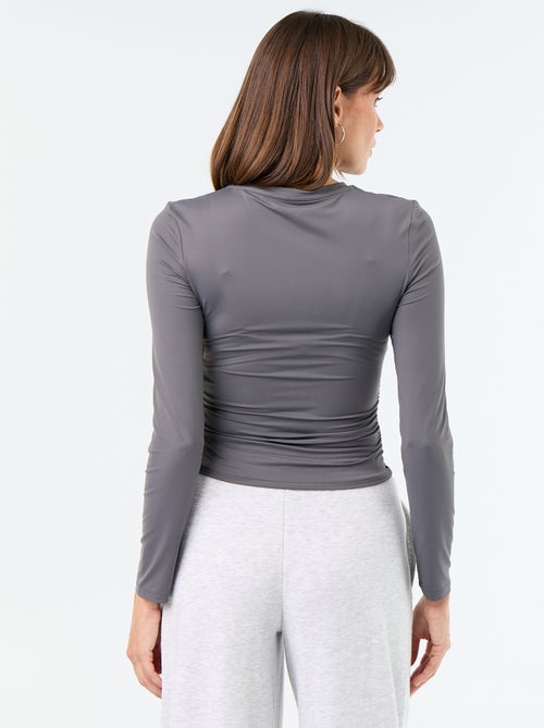 Nauwsluitend en geplooid T-shirt - Kiabi