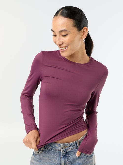 Nauwsluitend en geplooid T-shirt - Kiabi