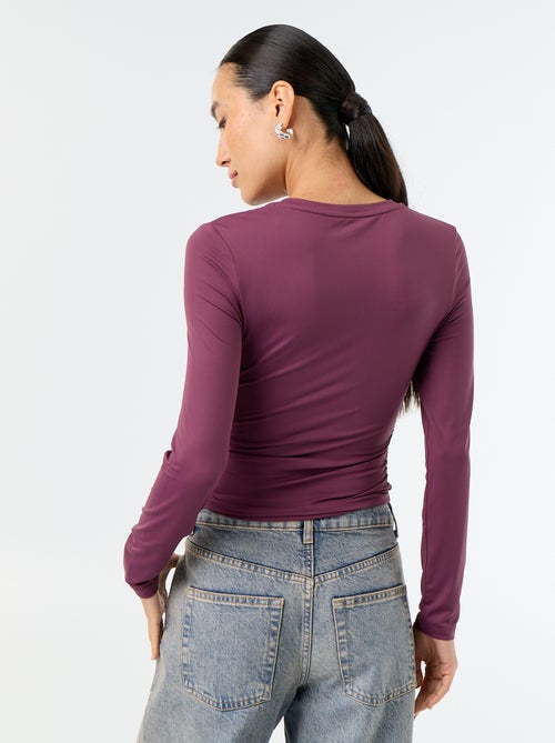 Nauwsluitend en geplooid T-shirt - Kiabi