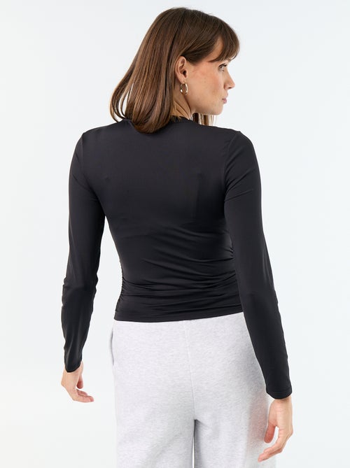 Nauwsluitend en geplooid T-shirt - Kiabi