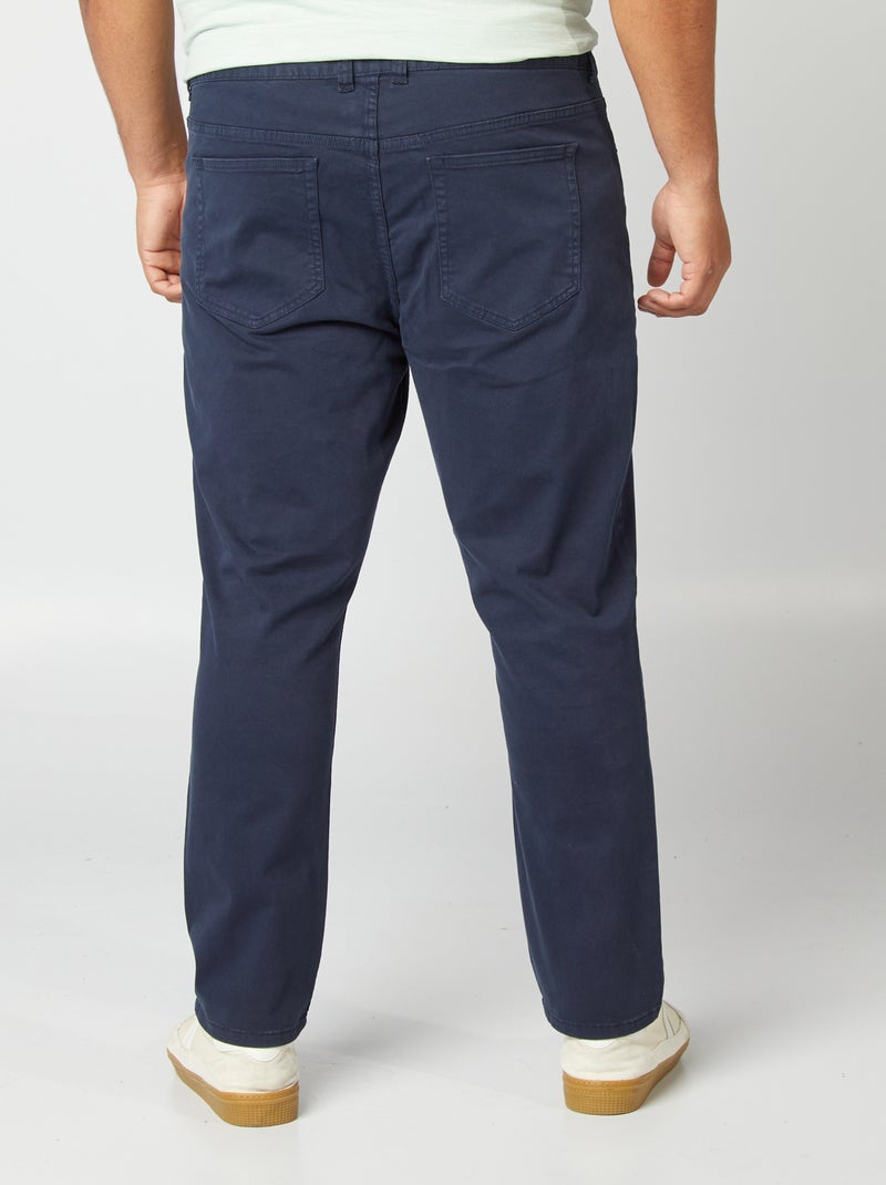 Nauwsluitende broek met 5 zakken L34 BLAUW - Kiabi