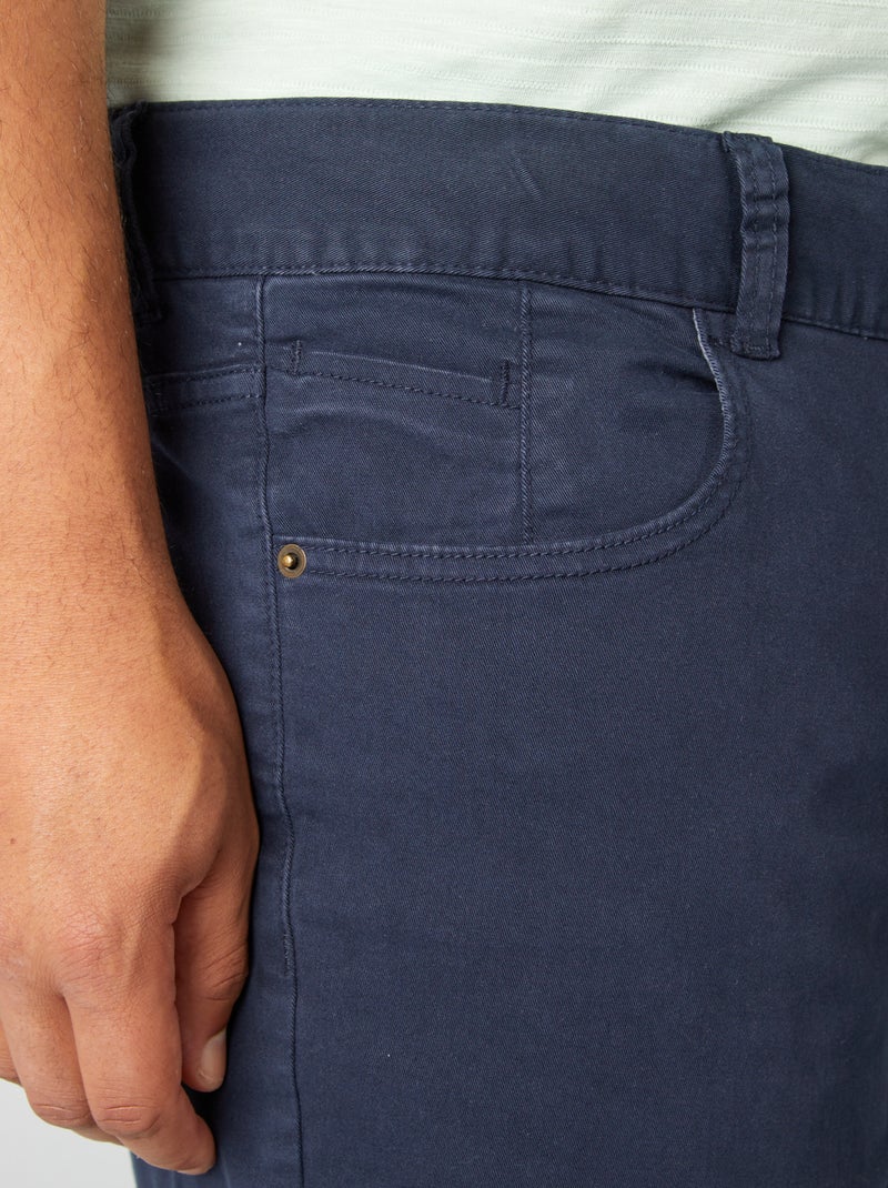 Nauwsluitende broek met 5 zakken L34 BLAUW - Kiabi