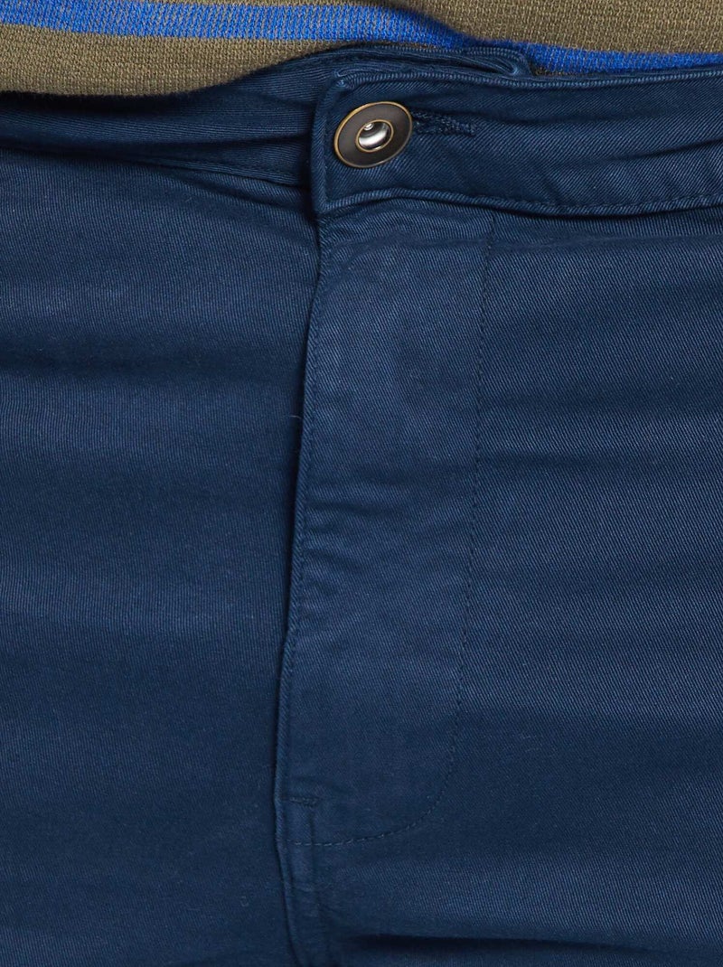 Nauwsluitende broek met 5 zakken L34 BLAUW - Kiabi