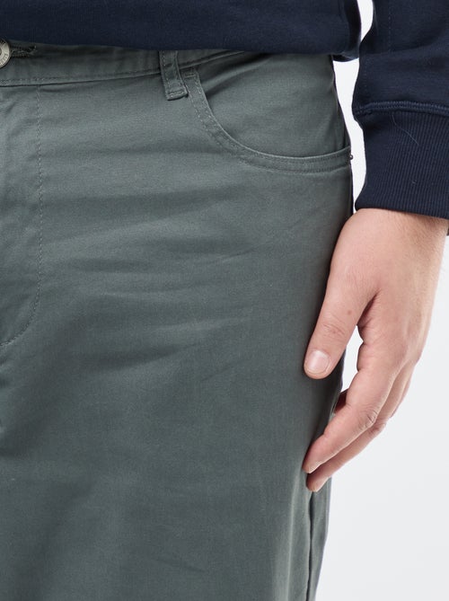 Nauwsluitende broek met 5 zakken L34 - Kiabi