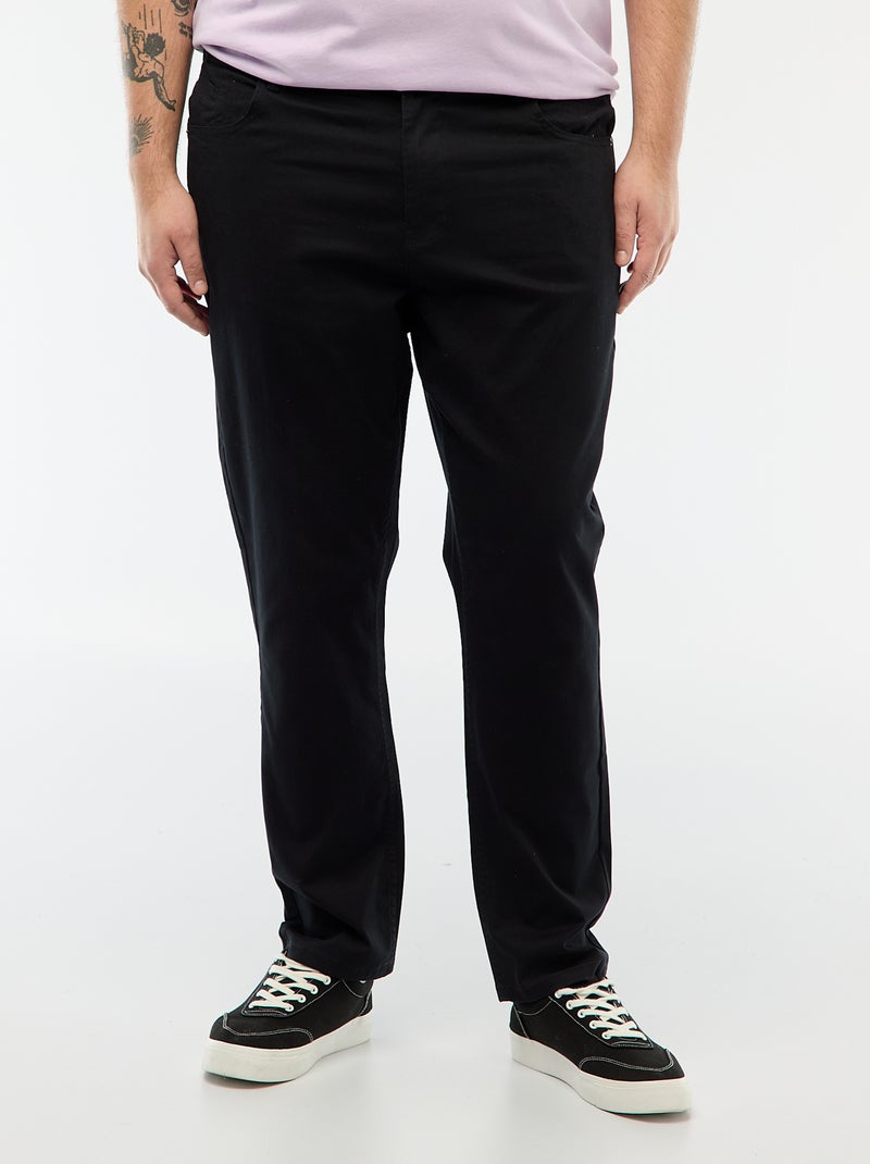 Nauwsluitende broek met 5 zakken L34 zwart - Kiabi