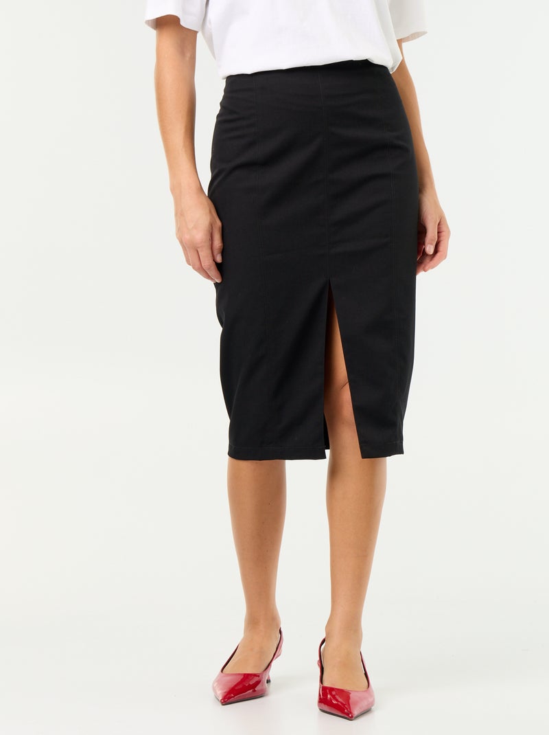 Nauwsluitende midirok Zwart - Kiabi