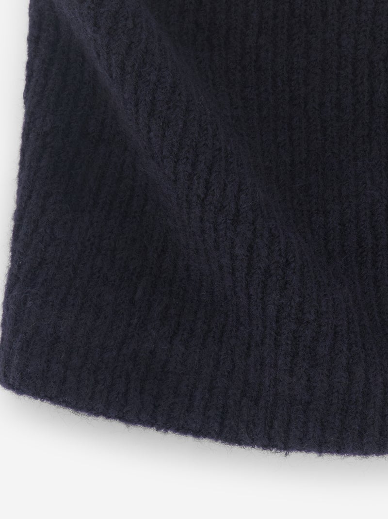 Nekwarmer van geribd breisel Blauw - Kiabi