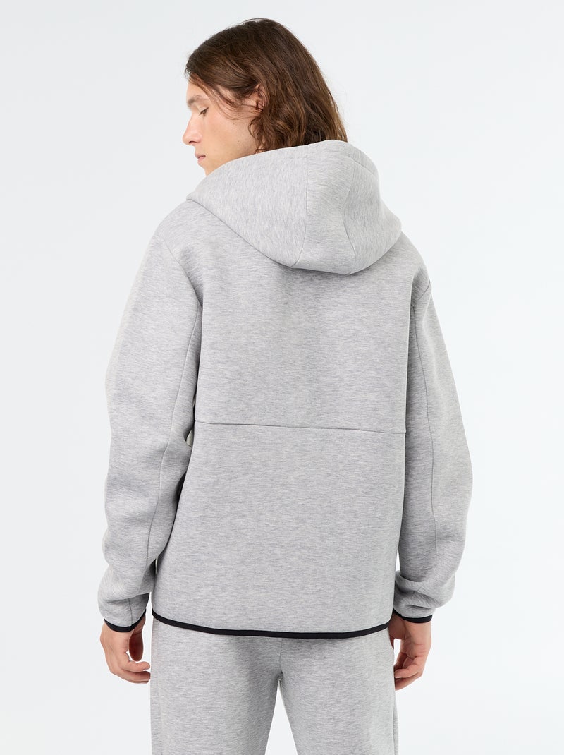 Neopreen-achtige hoodie Grijs - Kiabi