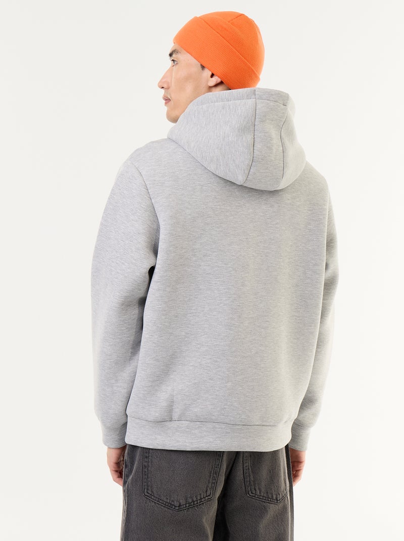 Neopreen sweatvest met rits en capuchon Grijs - Kiabi
