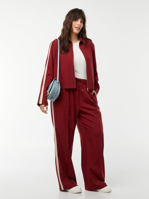 Nette, wijde broek met bies in een contrasterende kleur - Kiabi