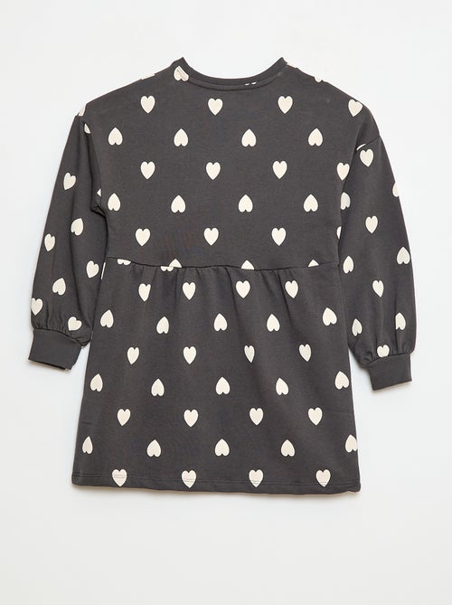 Niet-gevoerde fleece jurk met motiefje - Kiabi