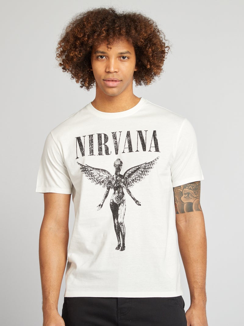 Nirvana-In utero-T-shirt met korte mouw WIT - Kiabi