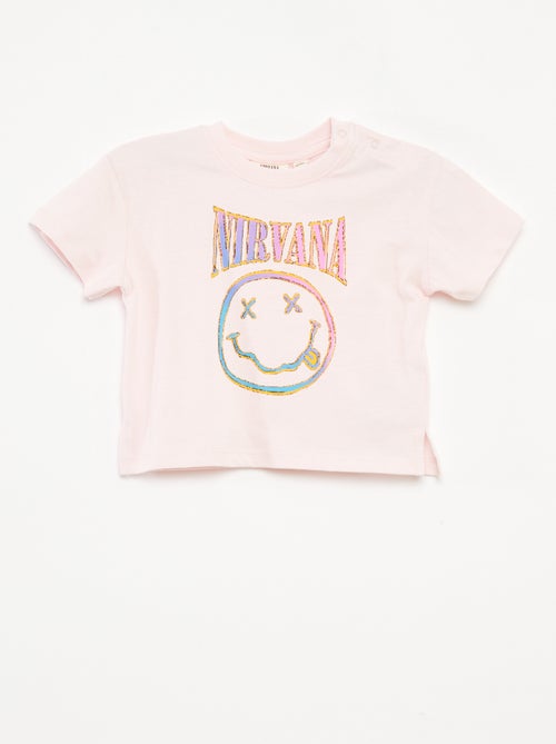 'Nirvana'-T-shirt met korte mouwen - Kiabi