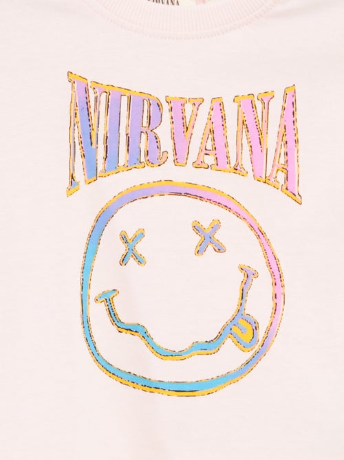 'Nirvana'-T-shirt met korte mouwen - Kiabi
