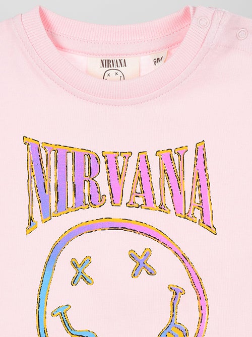 'Nirvana'-T-shirt met korte mouwen - Kiabi