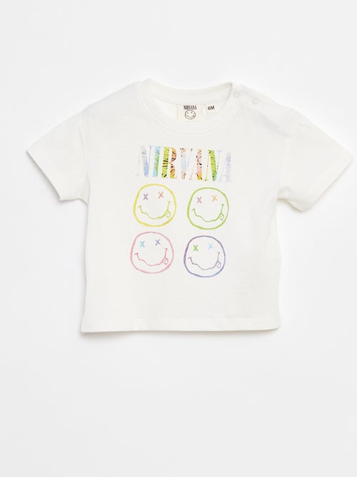 'Nirvana'-T-shirt met korte mouwen - Kiabi