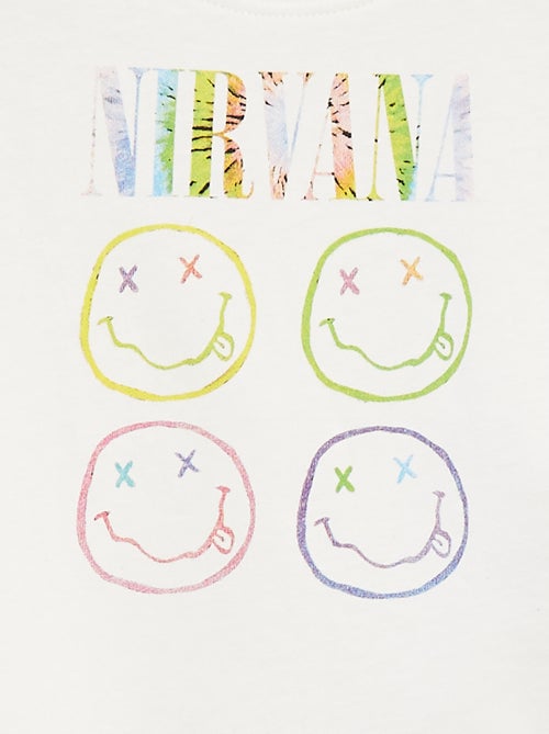 'Nirvana'-T-shirt met korte mouwen - Kiabi