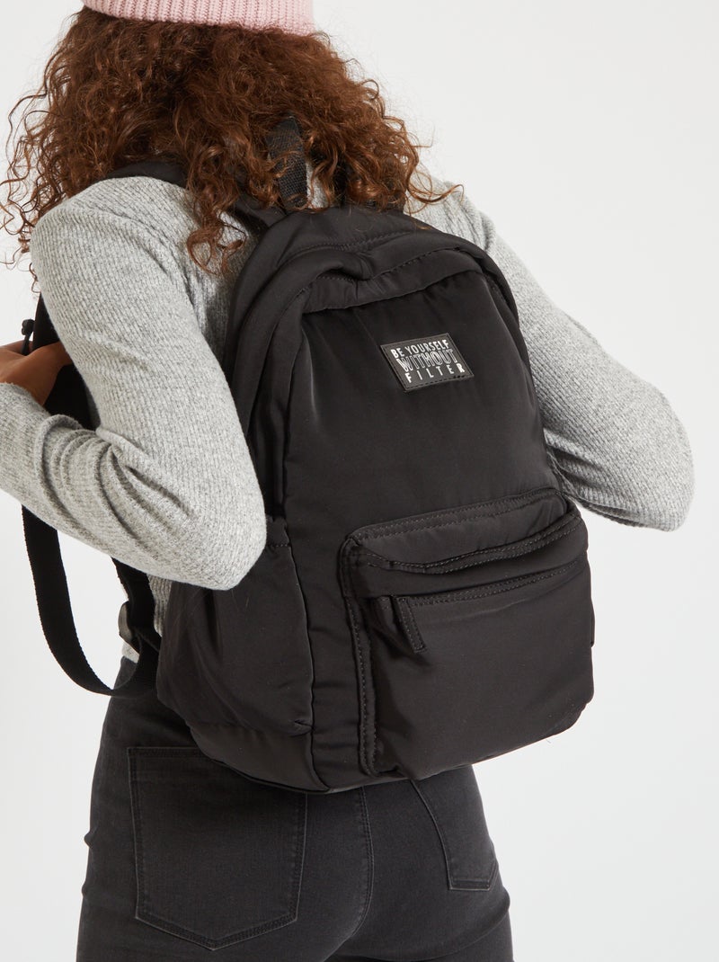 Nylon rugzak zwart - Kiabi