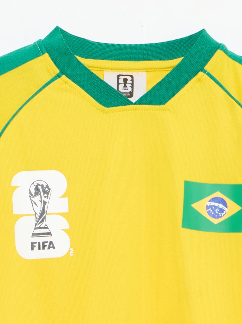 Officieel gelicentieerde 2-delige set met shirt en short van de FIFA Wereldbeker 26™ Geel - Kiabi