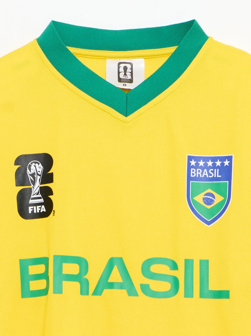 Officieel gelicentieerde T-shirts van het FIFA Wereldkampioenschap 26™ - Brazilië Geel - Kiabi