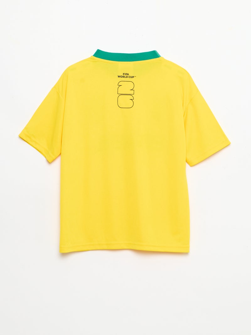 Officieel gelicentieerde T-shirts van het FIFA Wereldkampioenschap 26™ - Brazilië Geel - Kiabi