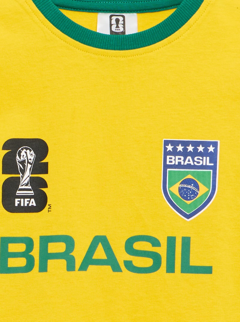 Officieel gelicentieerde T-shirts van het FIFA Wereldkampioenschap 26™ - Brazilië Geel - Kiabi