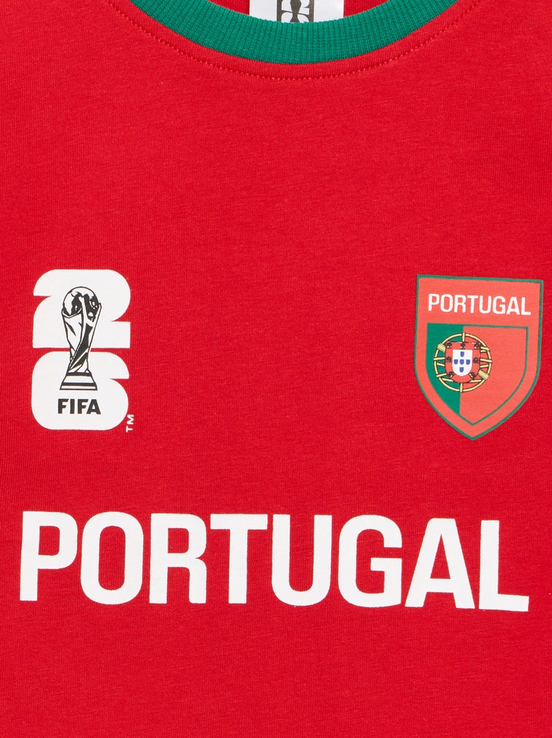 Officieel gelicentieerde T-shirts van het FIFA Wereldkampioenschap 26™ - Portugal Rood - Kiabi