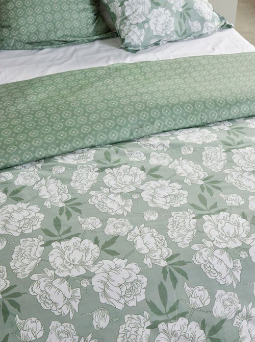 Omkeerbaar bedlinnenset met bloemenprint - 2 personen - Kiabi