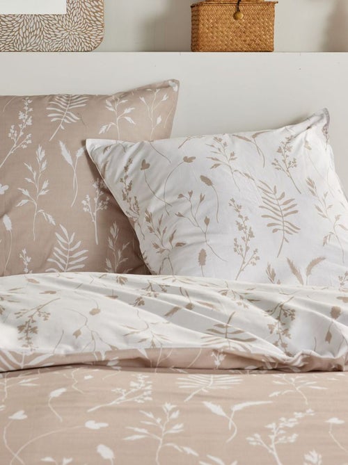 Omkeerbaar dekbedovertrek met bladeren - 2 personen - Kiabi