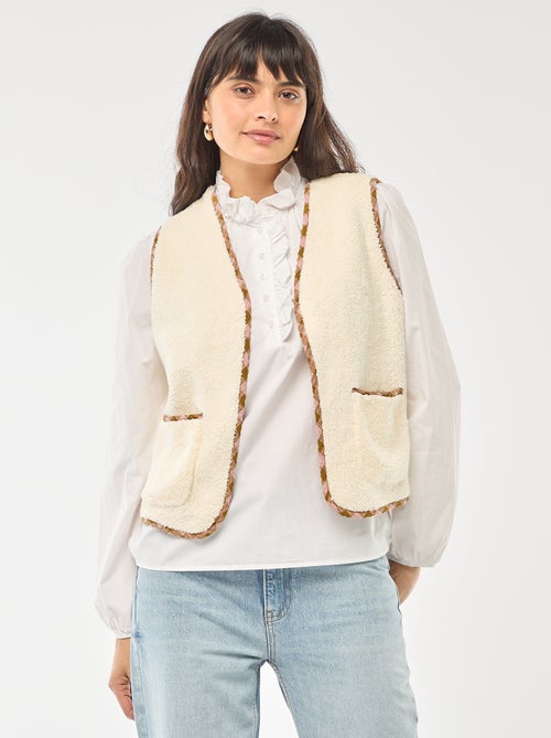 Omkeerbare bodywarmer met ruitjes - Kiabi