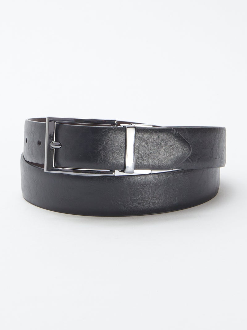 Omkeerbare ceintuur met gesp ZWART - Kiabi