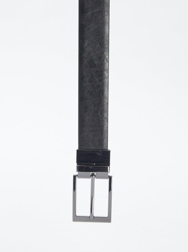 Omkeerbare ceintuur met gesp ZWART - Kiabi